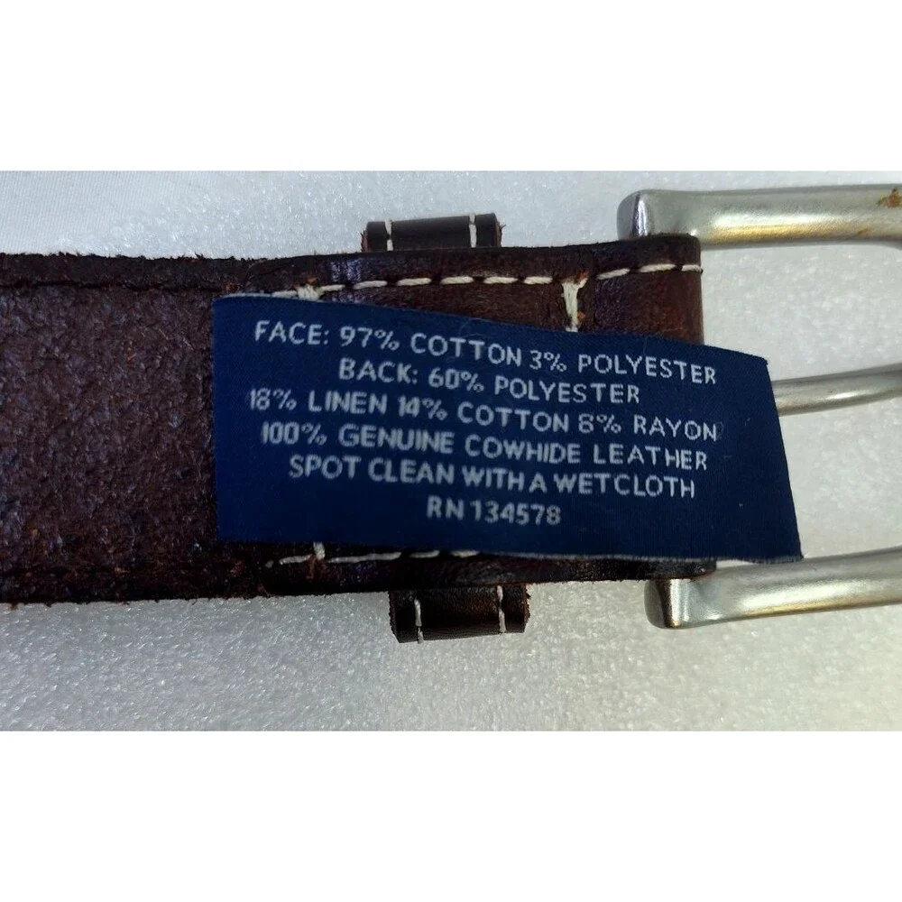 Vines By Shep & Ian Men's Size 30 Blue/ Brown Woven Fabric Golf Belt